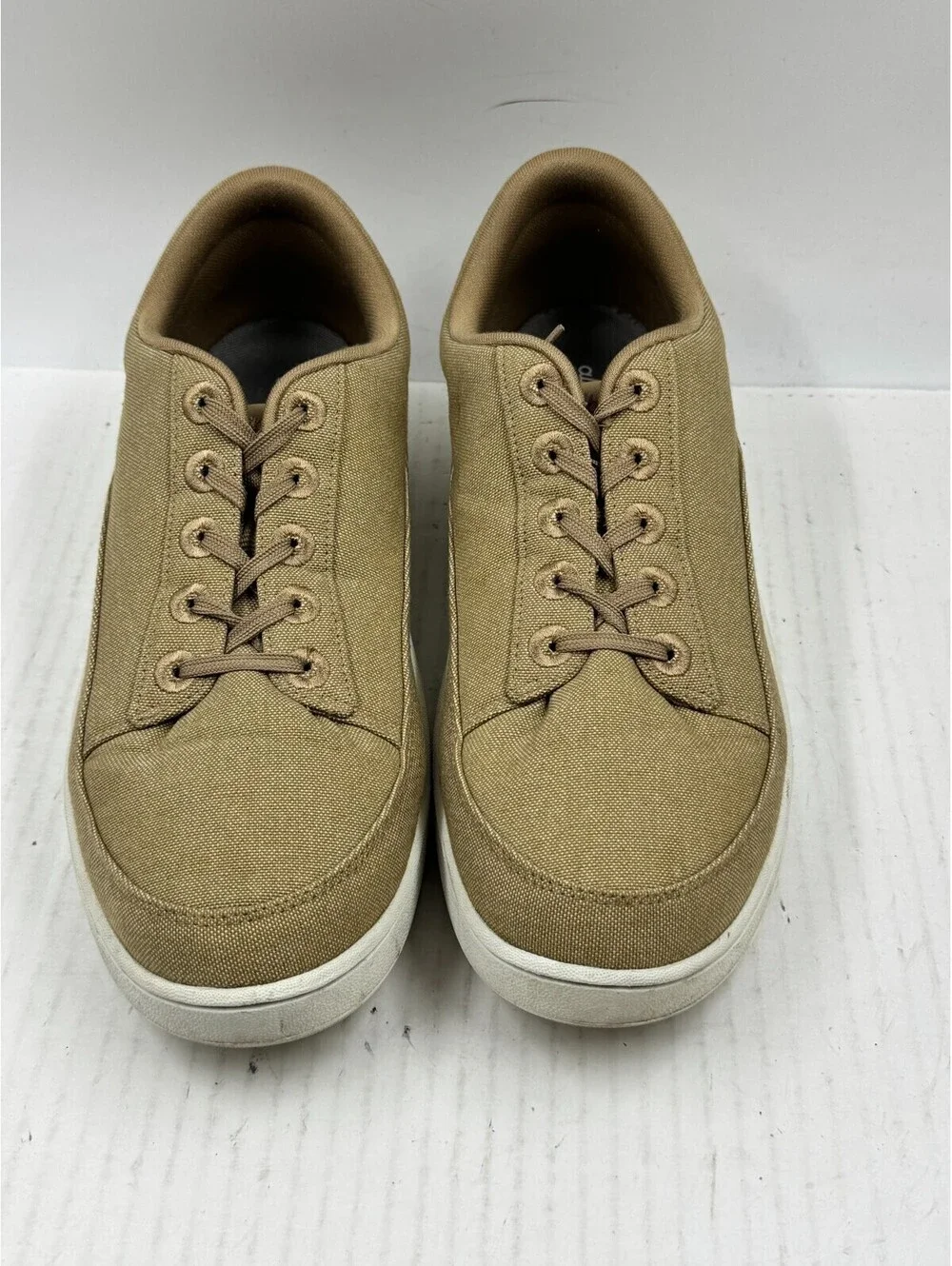 Allbirds Canvas Pacers  Sneakers Men's Size 12 Tan Lace Up Athletic Shoes